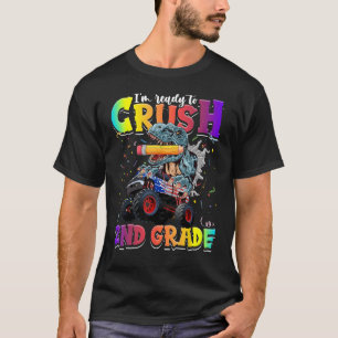 Chush 2:a Klass Dinosaur Monster Lastbil tillbaka  T Shirt