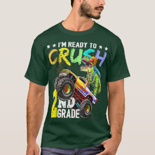 Chush 2:a Klass Dinosaur Monster Lastbil tillbaka T Shirt