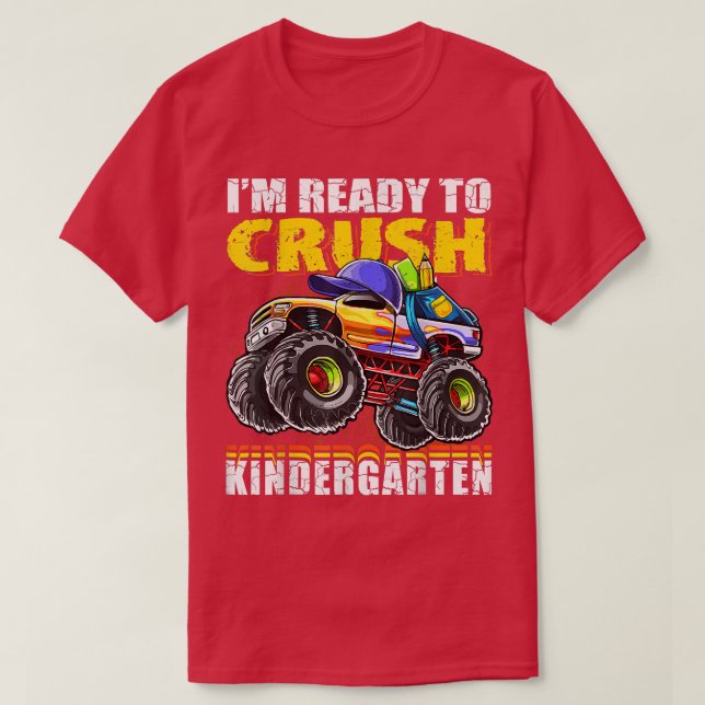 Chush Kindergarten Monster Lastbil ryggsäck tillba T Shirt (Design framsida)