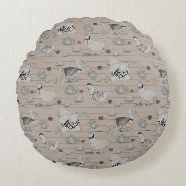 Chute Couture Print Kidsroom Rund Kudde (Framsidan)