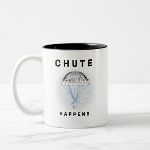 Chute Happys - en Fallskärm-design Två-Tonad Mugg