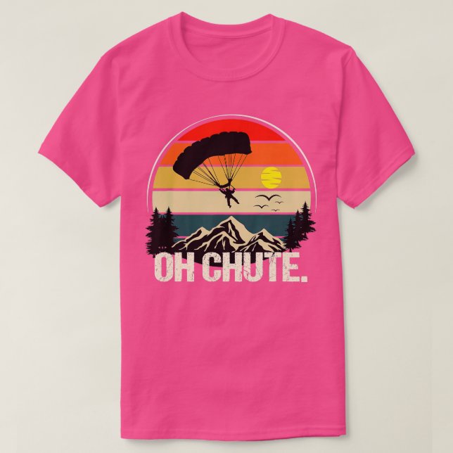 Chute som en konstig Skydiving T Shirt (Design framsida)