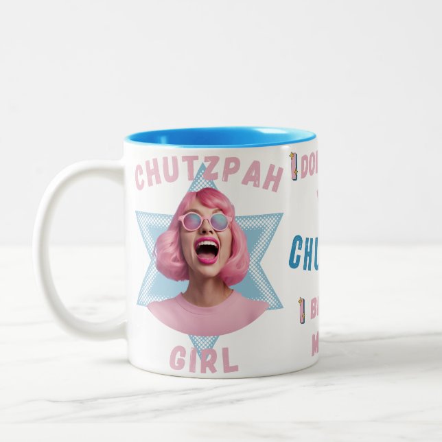 Chutzpah Girl Två-Tonad Mugg (Vänster)
