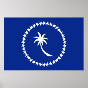 Chuuk, Micronesia flagga Poster