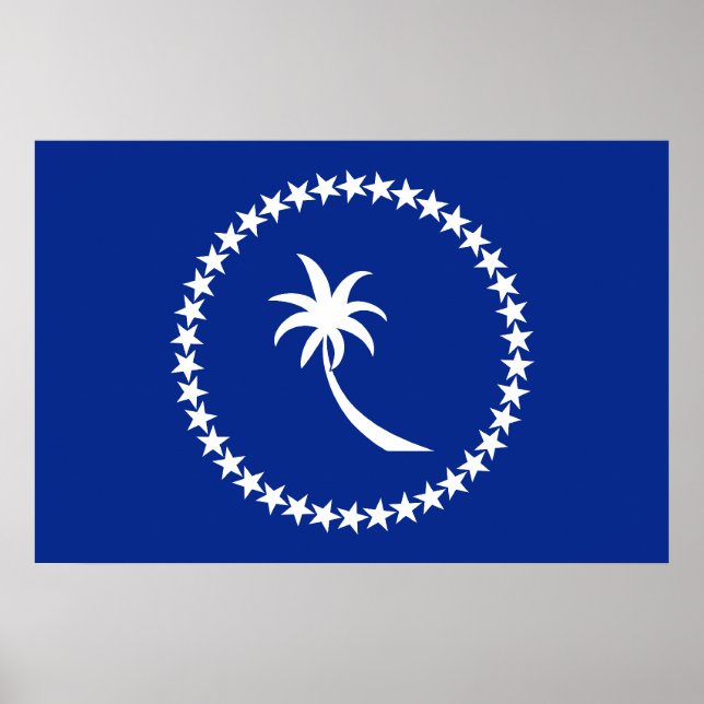 Chuuk, Micronesia flagga Poster (Framsidan)