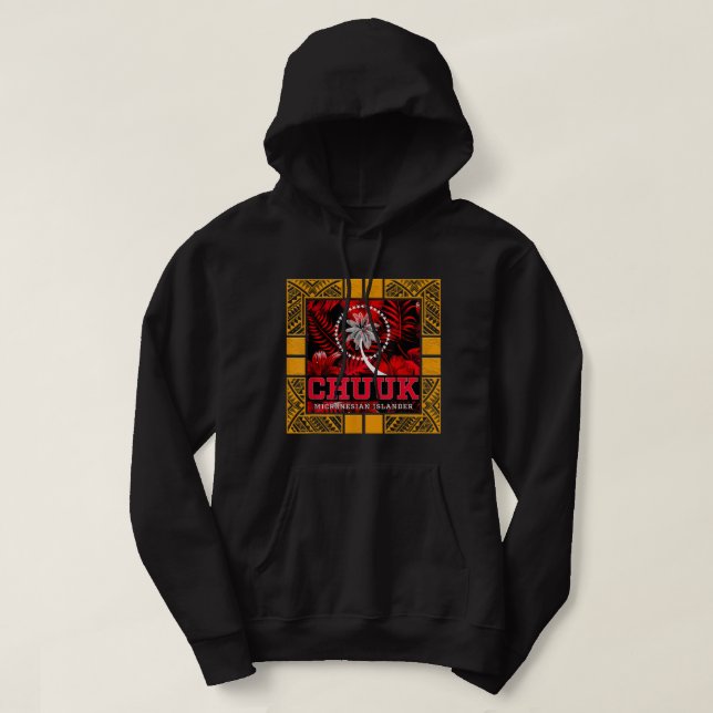 Chuukese Islander Fai Chuuk  Hoodie (Design framsida)