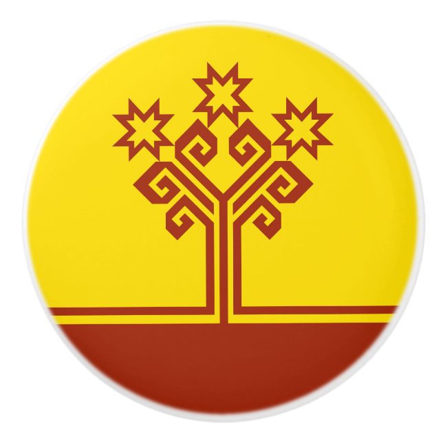 Chuvashiens flagga knopp (Framsidan)