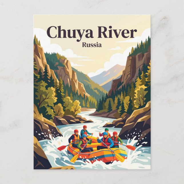 Chuyafloden Altai Ryssland Vykort (Framsida)