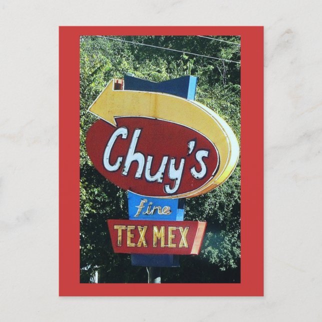 Chuys Bra Tex Mex vycard Vykort (Framsida)