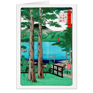 Chuzenji Sjö Hiroshige japansk finkonst OBS Kort