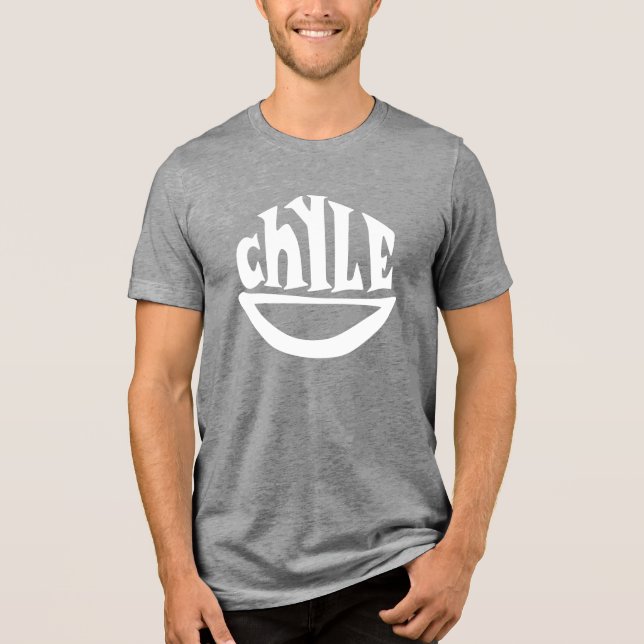 Chyle Smile Logotyp Grått/White T-shirt (Framsida)
