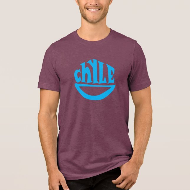 Chyle Smile Maroon & Blue T-Shirt (Framsida)