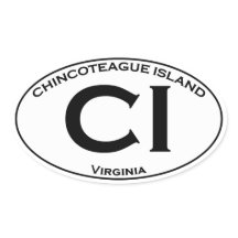 CI - Chincoteague Island Oval Logotyp
