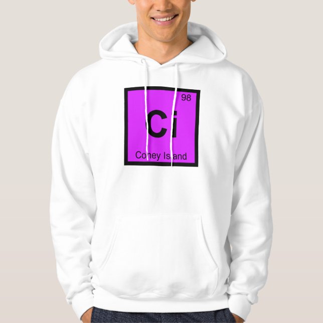 Ci - Coney Island New York Chemistry Symbol Munkjacka (Framsida)