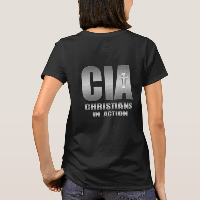 CIA Christians in Action Church Bible Study Group T Shirt (Baksida)