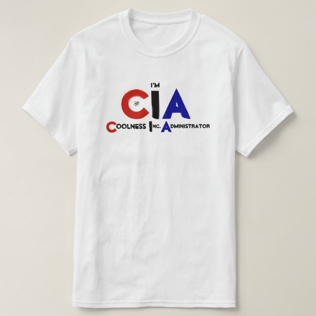 CIA & Coolness pun Tee Shirt (Design framsida)