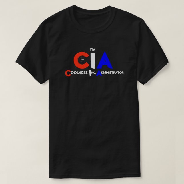 CIA & Coolness pun Tee Shirt (Design framsida)