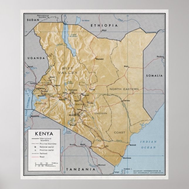 CIA KARTA i KENYA 1970 Poster (Framsidan)