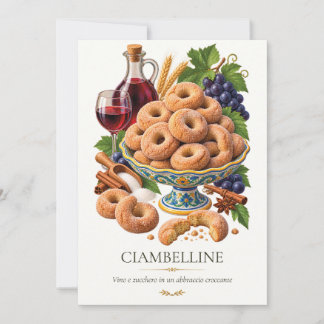 Ciambelline al Vino – Vintage Italian Dessert Inbjudningar
