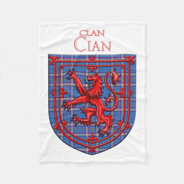 Cian of Ely Tartan Scottish Plaid Fleecefilt (Framsidan)