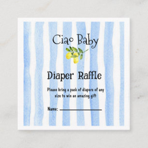 Ciao Baby Blå Ränder Citron Ble-Diaper Lotteri  Tilläggskort