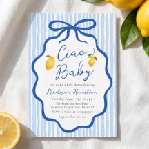 Ciao Baby Blue Italiensk Citron Baby Shower
