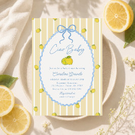 Ciao Baby Blue Lemon Baby Shower-inbjudan Inbjudningar