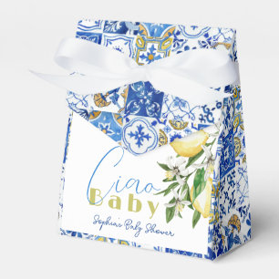 Ciao Baby Blue Tile Citrus Lemon Baby Shower Presentaskar