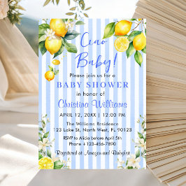 Ciao Baby Citrus Lemon Baby Shower Invitation Inbjudningar
