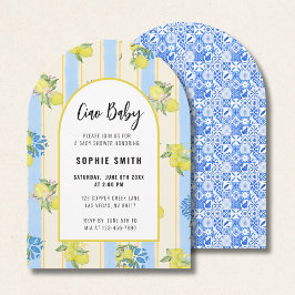 Ciao Baby, Grafval Lemon, Italienska Blue Tiles Ar Inbjudningar