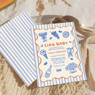Ciao Baby Hand plockade Italienska babyskor Inbjudningar