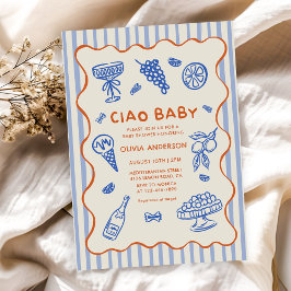 Ciao Baby Hand plockade Italienska babyskor Inbjudningar