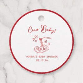 Ciao Baby! Hand plockade Italienska pastababyskor Gåvor Etiketter