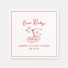 Ciao Baby! Hand plockade Italienska pastababyskor Pappersservett