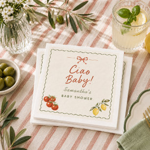 Ciao Baby Italian Market Barnrumsfirande Pappersservett