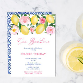 Ciao Baby Italieninspirerad tjej Baby Shower-fest Inbjudningar