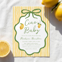 Ciao Baby Italiensk Citron Baby Shower