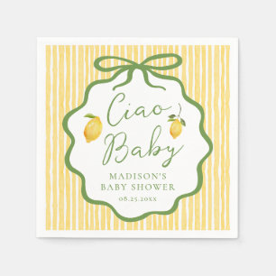Ciao Baby Italiensk Citron Baby Shower Pappersservett