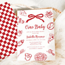 Ciao Baby Italiensk Handritad Pizza Baby shower