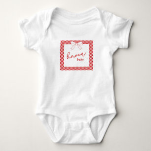 Ciao Baby! Italiensk röd Gingham-slöja Baby Shower T Shirt