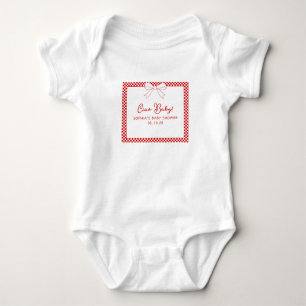 Ciao Baby! Italiensk röd Gingham-slöja Bebis-fest T Shirt