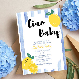 Ciao Baby Italienska babyskor för liemon Inbjudningar