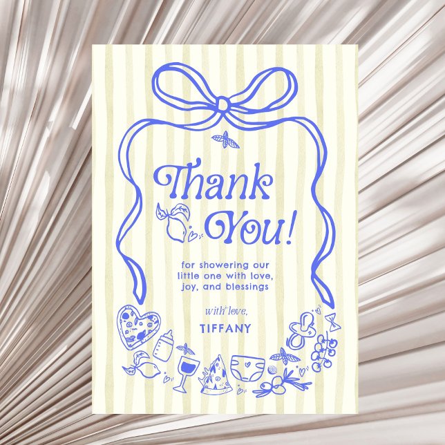 Ciao Baby Italienska leemons Baby Shower Tack Kort (Skapare uppladdad)