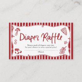 Ciao Baby Italienska Pizza Baby Shower Diaper Raff Tilläggskort