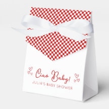 Ciao Baby! Italienska Thecked Red Baby Shower