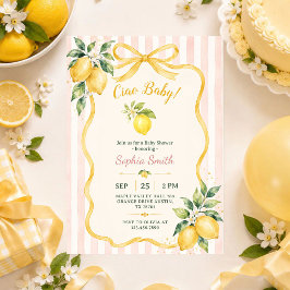 Ciao Baby Lemon Citrus Baby Shower Inbjudan