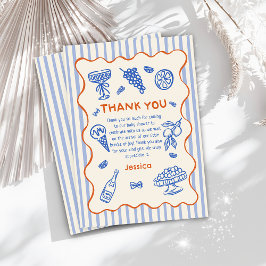 Ciao Baby Lemon Italiensk Handritad Baby Shower Tack Kort