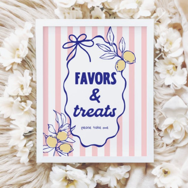 CIAO BABY Lemon Mediterranean Favors & Treats Sign Poster (Skapare uppladdad)