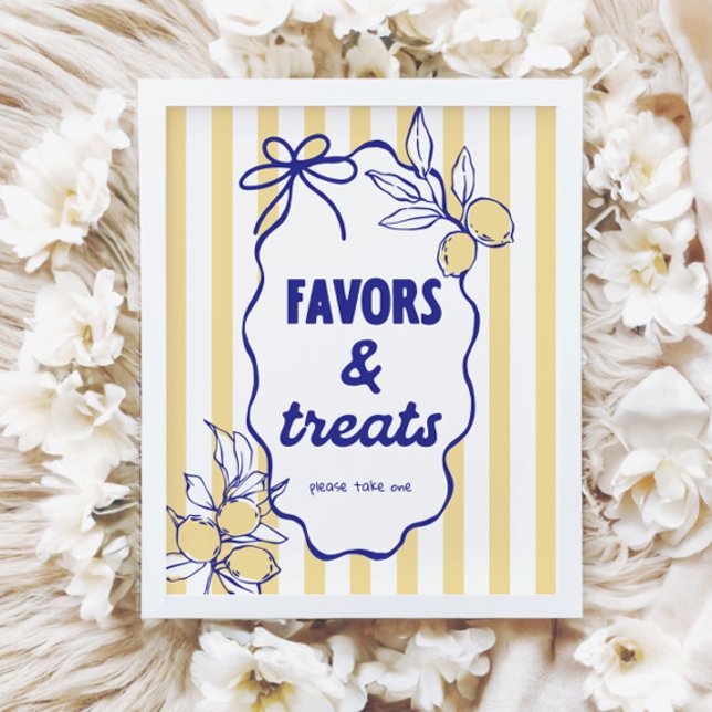 CIAO BABY Lemon Mediterranean Favors & Treats Sign Poster (Skapare uppladdad)