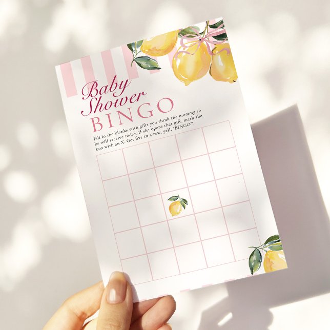 Ciao Baby Lemon Rosa Baby Shower Present Bingospel (Skapare uppladdad)